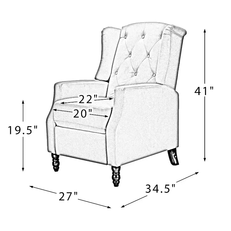 Fauteuil inclinable manuel moderne en polyester pour salon