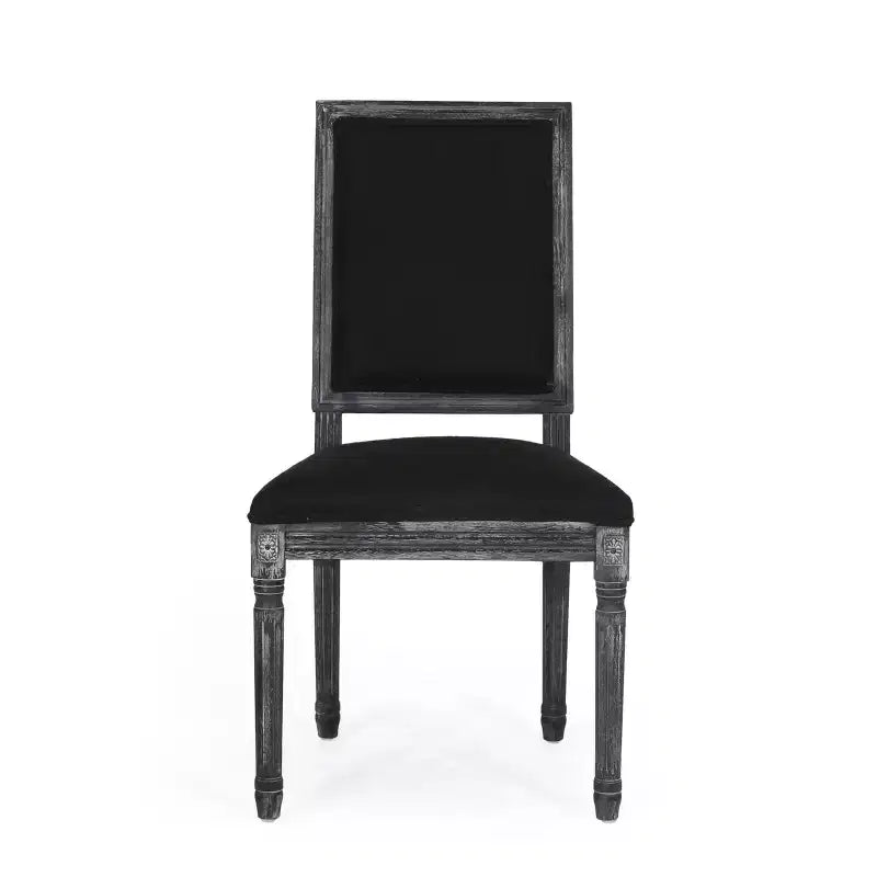 Lot de 2 chaises de salle à manger en bois rembourrées, style campagne française