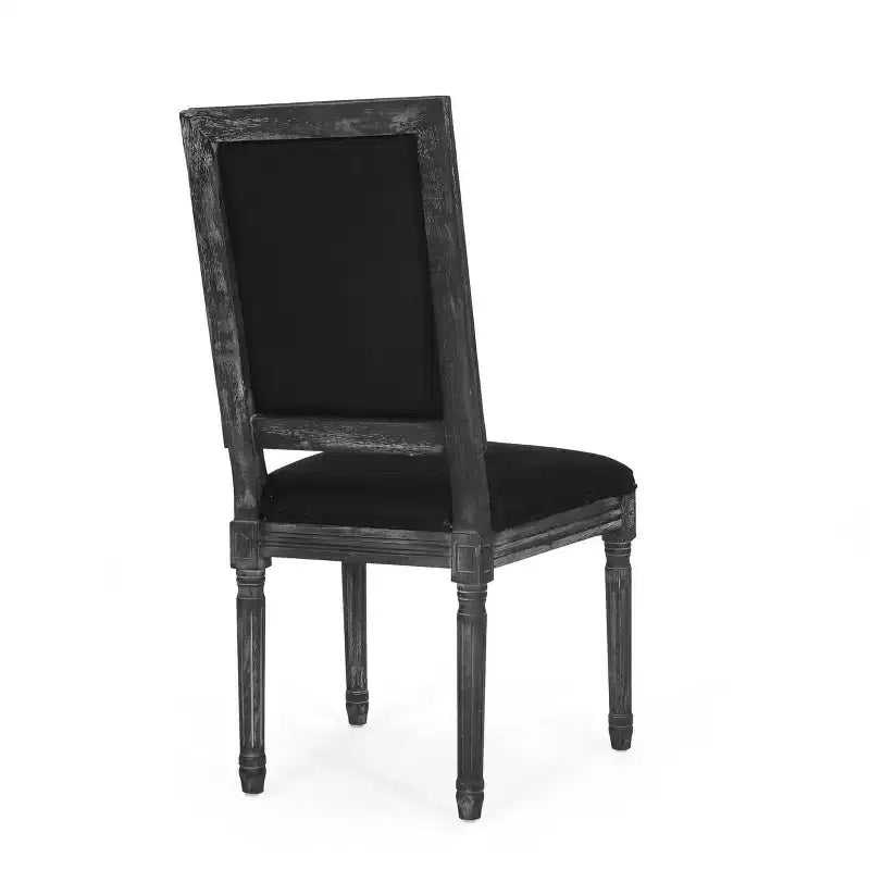 Lot de 2 chaises de salle à manger en bois rembourrées, style campagne française