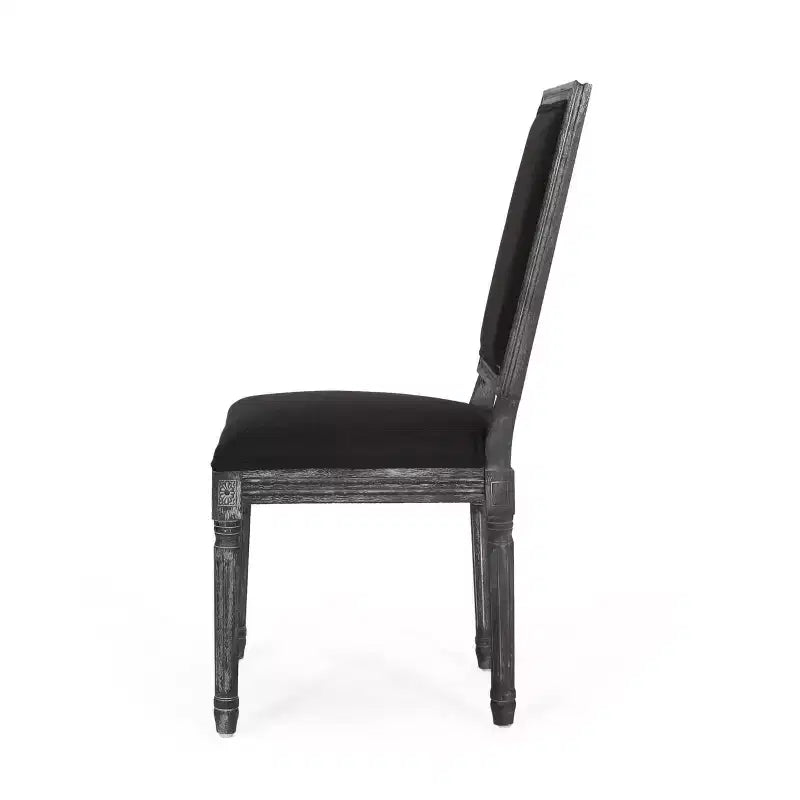 Lot de 2 chaises de salle à manger en bois rembourrées, style campagne française