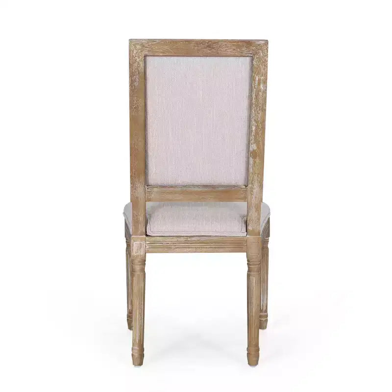 Lot de 2 chaises de salle à manger en bois rembourrées, style campagne française