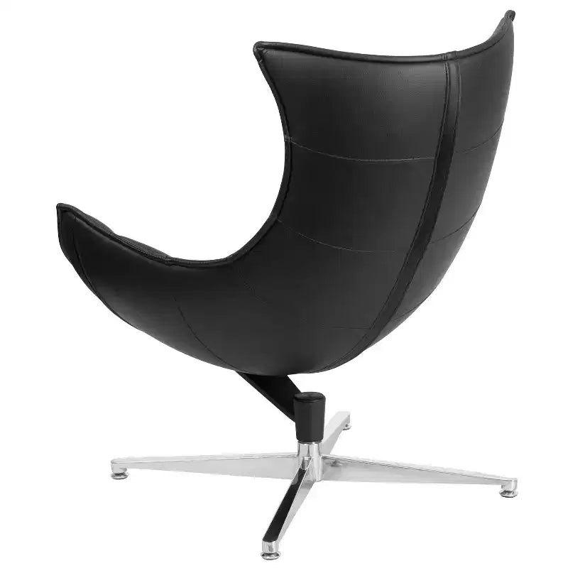 Fauteuil d'appoint pivotant profilé avec piètement en métal croisé