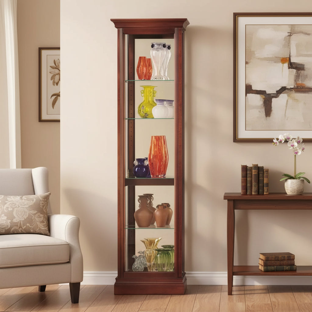 Howard Miller 680245 Gregory Curio Cabinet 680245 Windsor Cherry