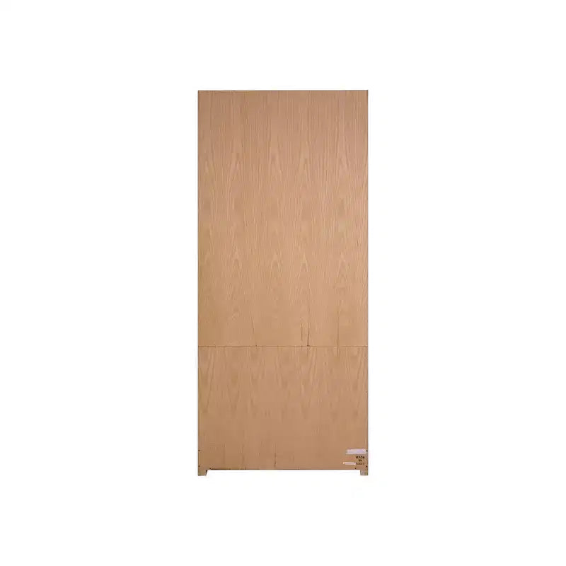 Bibliothèque en bois de 213 cm de haut avec 7 étagères et des ferrures en métal teinté