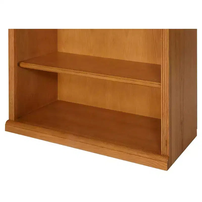 Bibliothèque en bois de 213 cm de haut avec 7 étagères et des ferrures en métal teinté