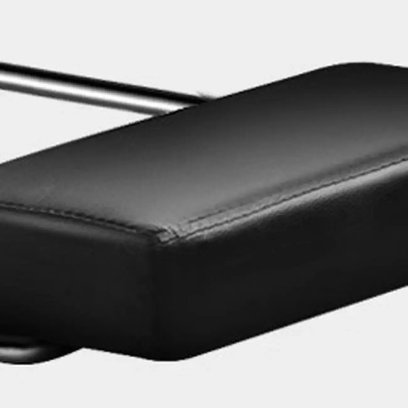Chaise de bureau pivotante ergonomique en cuir noir avec repose-pieds