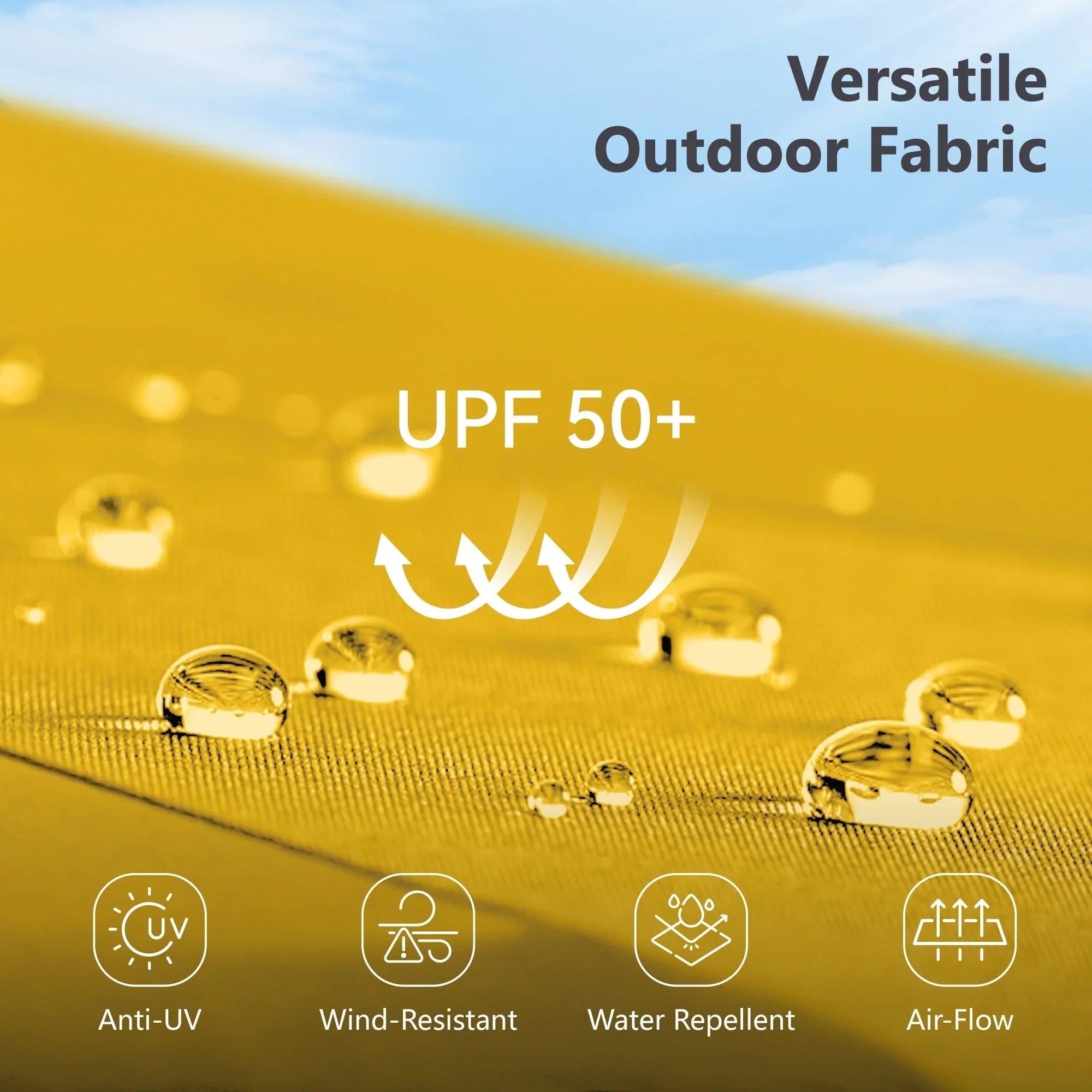 MAISON ARTS Grand Parasol Double Face de 4,5 m avec Base Incluse pour Patio