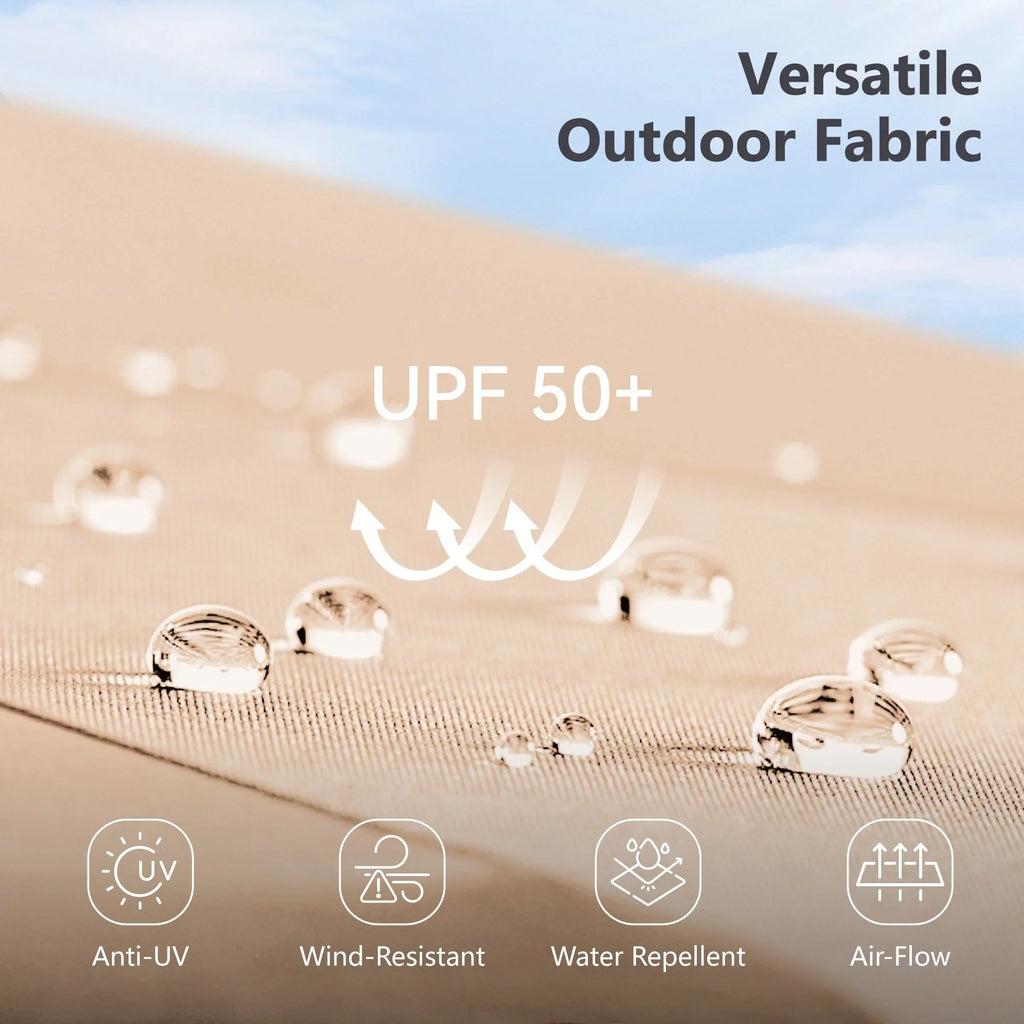 MAISON ARTS Grand Parasol Double Face de 4,5 m avec Base Incluse pour Patio