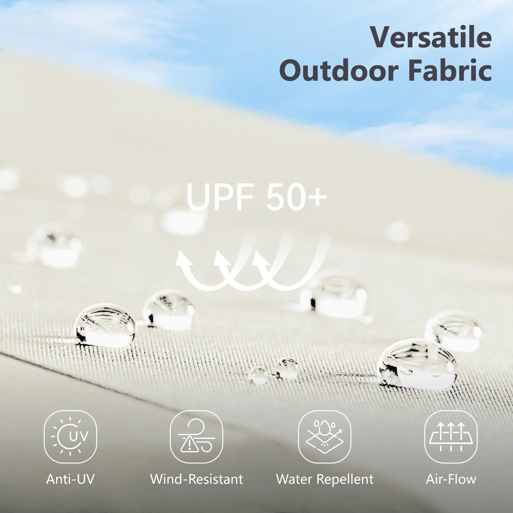 MAISON ARTS Grand Parasol Double Face de 4,5 m avec Base Incluse pour Patio