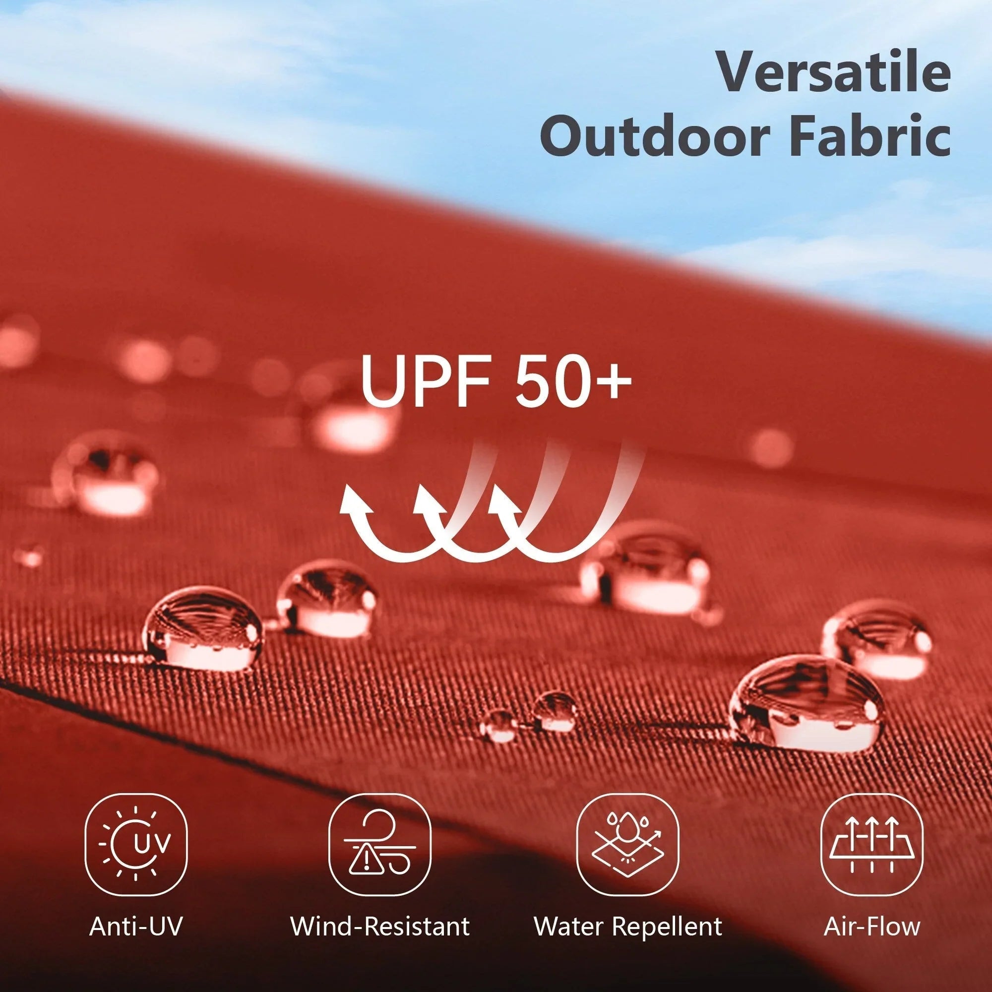 MAISON ARTS Parasol déporté hydraulique automatique 3,6 m avec mât en aluminium et rotation à 360 degrés