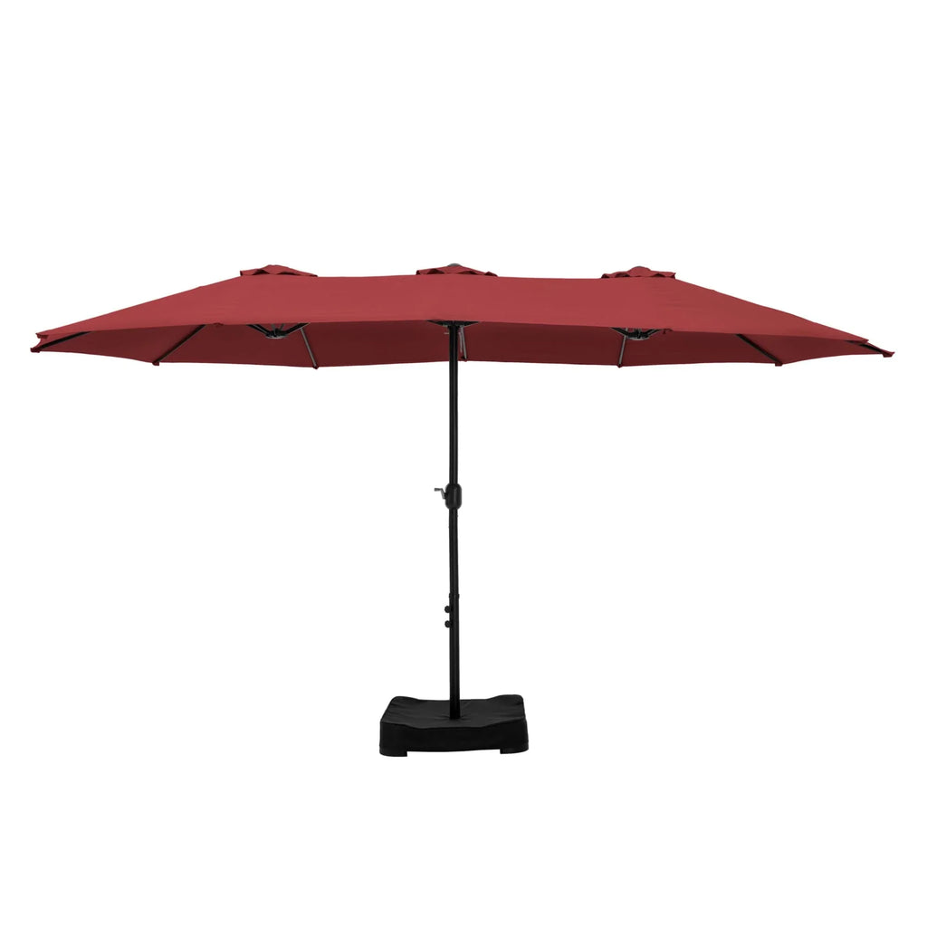 MAISON ARTS Grand Parasol Double Face de 4,5 m avec Base Incluse pour Patio